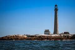 Remote Boon Island Lighthouse on a Summer Day in Maine